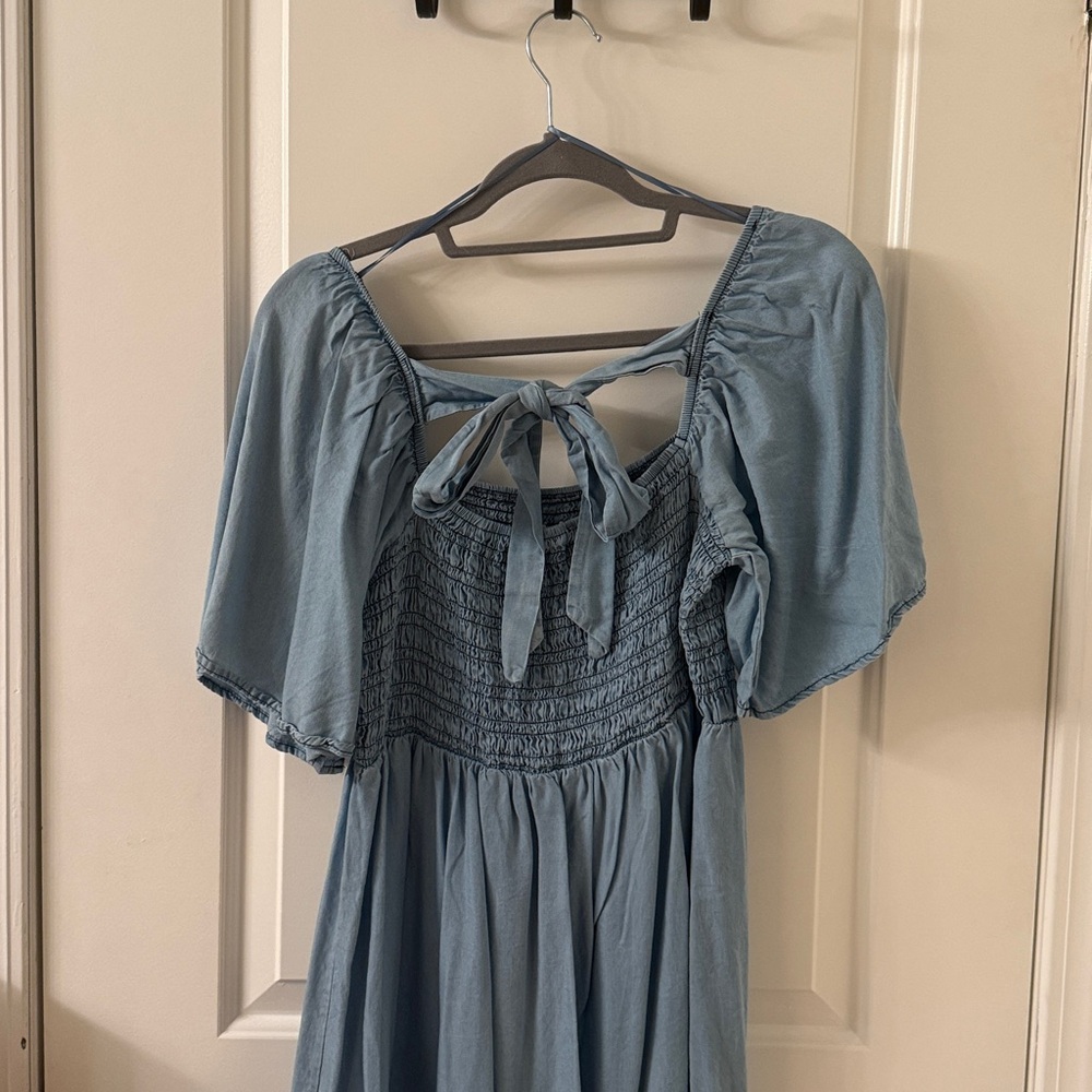 Blu Pepper Light Blue Smocked Top - Picture 5 of 5